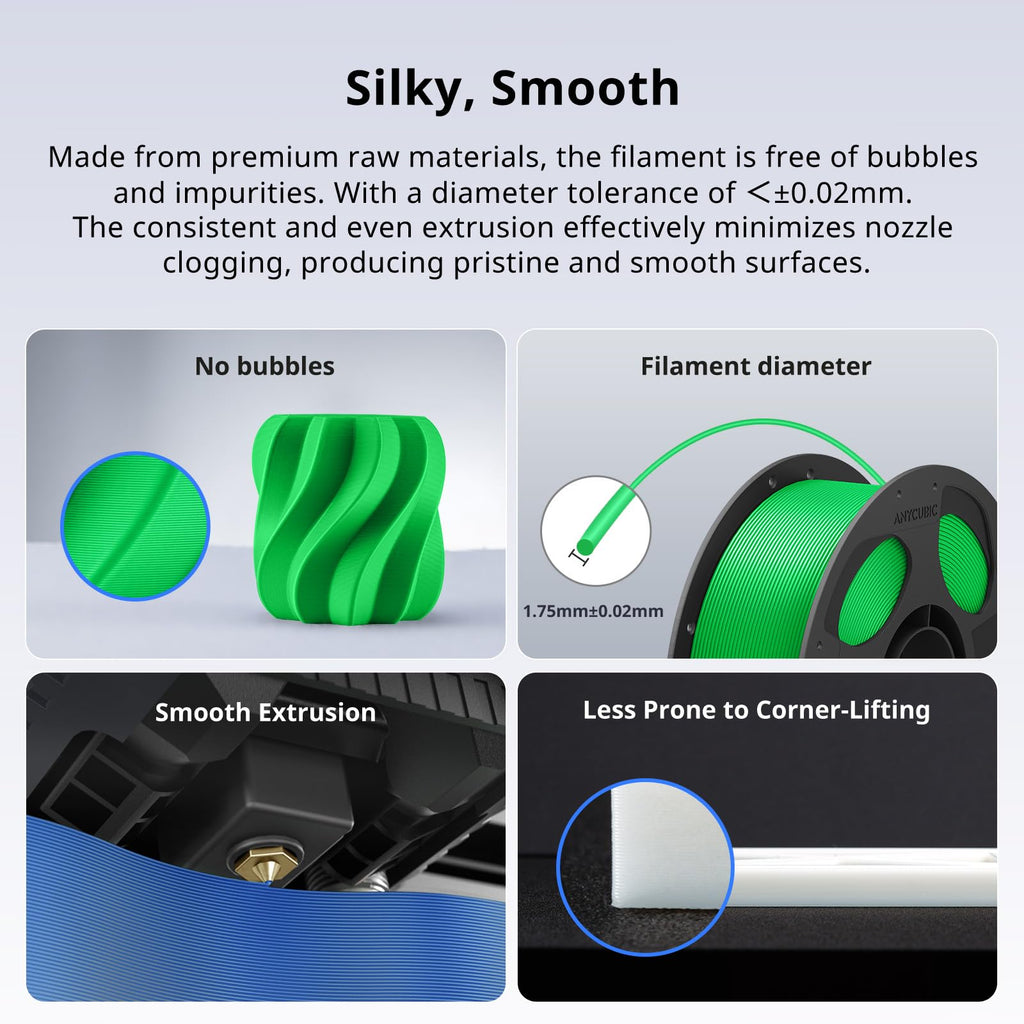 PLA Lite 3D Printer Filament 1.75mm 1kg Green-8