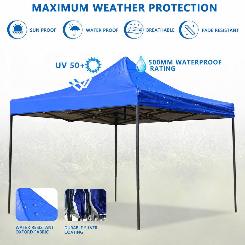 Pop Up Gazebo 2 x 2m Blue-4