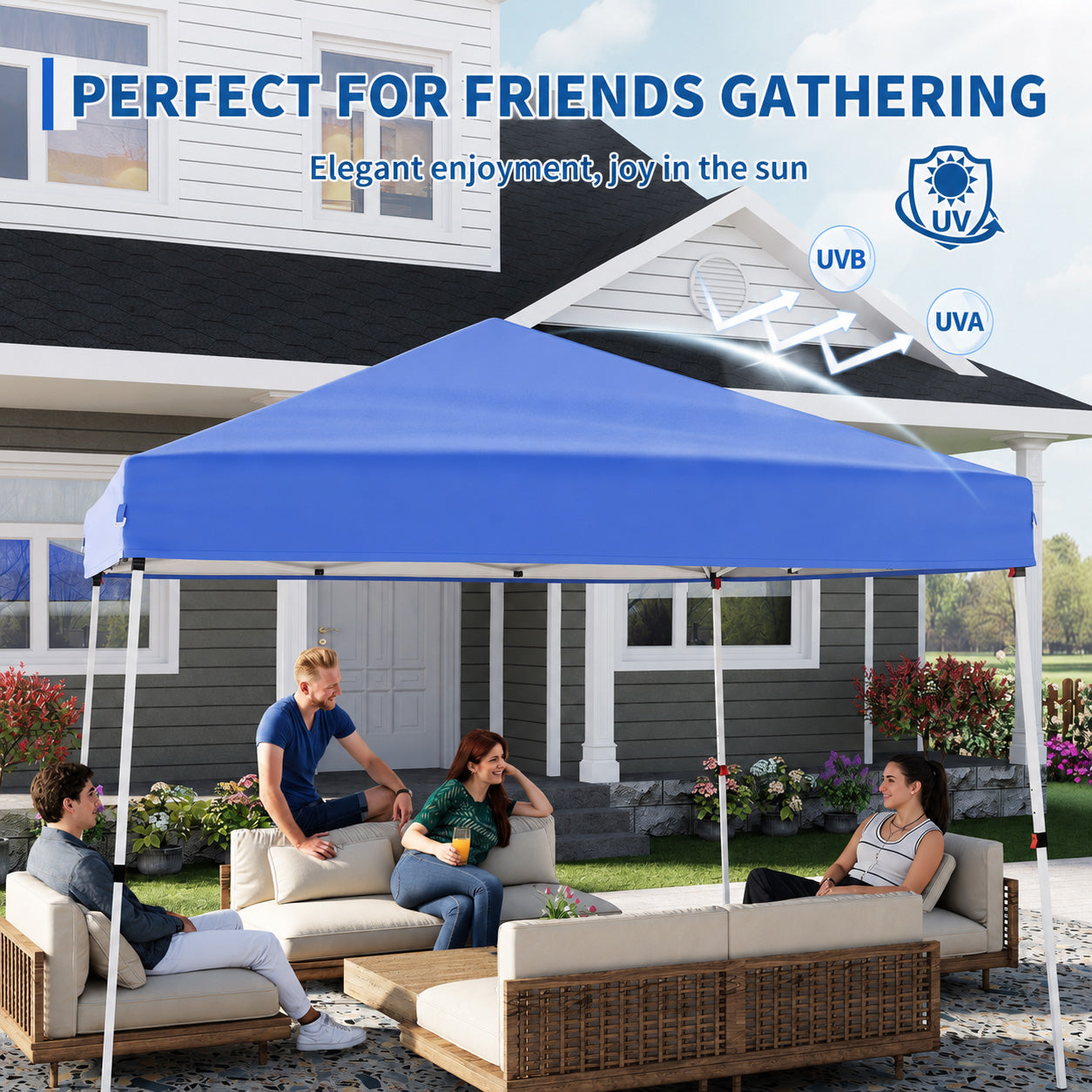 Pop Up Gazebo 3 x 4.5m Blue-10