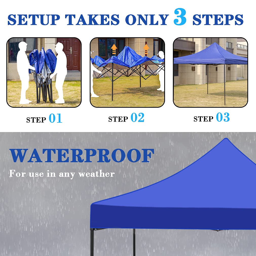 Pop Up Gazebo 3 × 6 m Blue-7