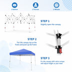Pop Up Gazebo 3m x 3m Blue-7