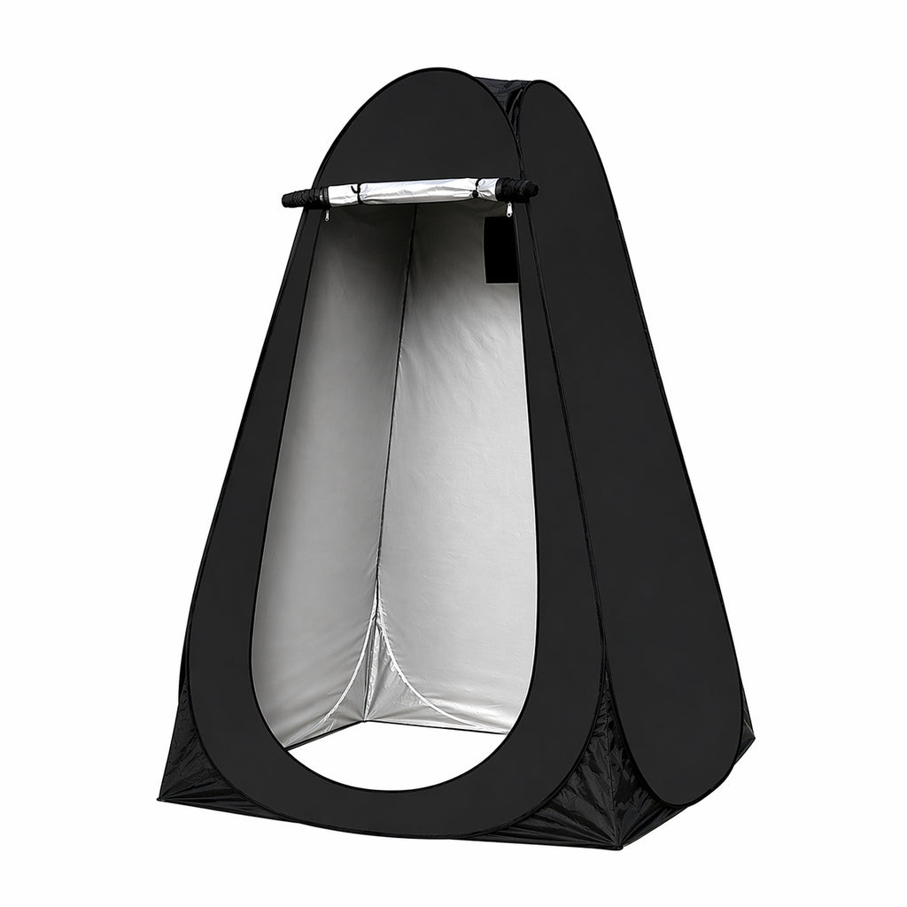 Pop Up Shower Tent 120 × 120 × 190cm Black-1