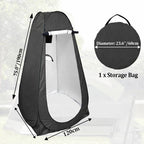 Pop Up Shower Tent 120 × 120 × 190cm Black-6