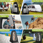 Pop Up Shower Tent 120 × 120 × 190cm Black-7