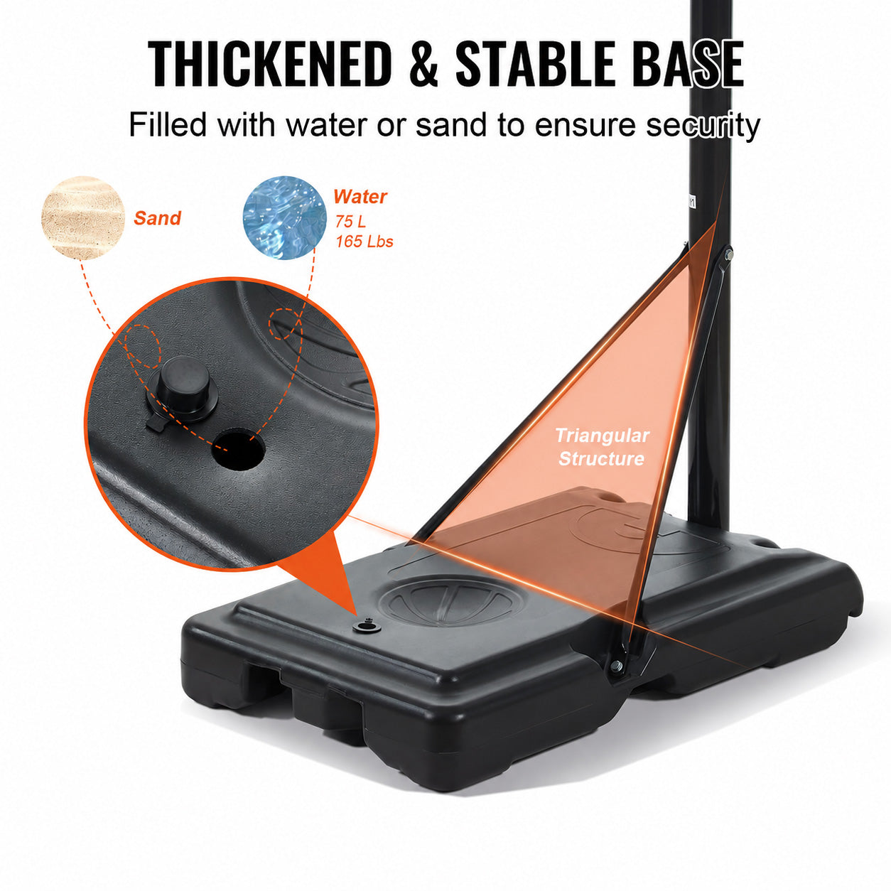 Portable Adjustable Basketball Hoop 1.35–3.05m-2