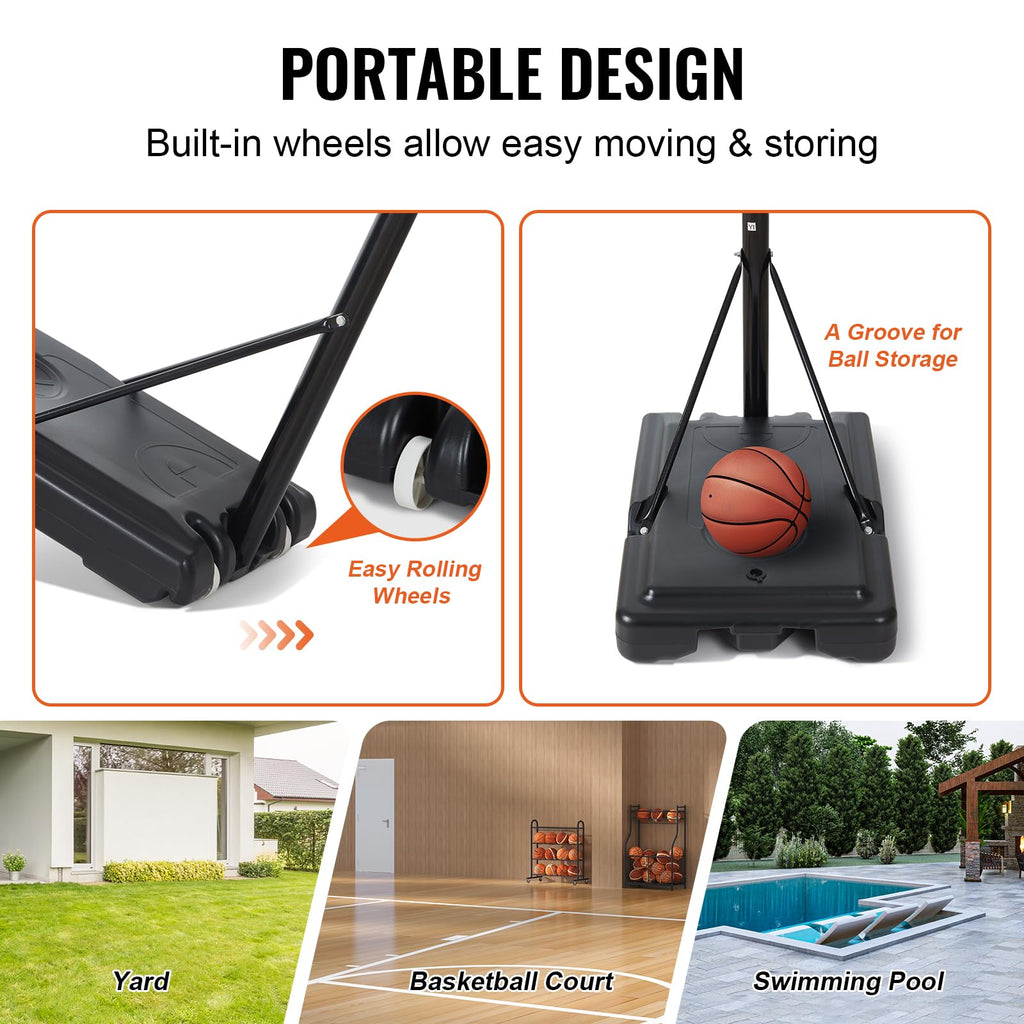 Portable Adjustable Basketball Hoop 1.35–3.05m-5