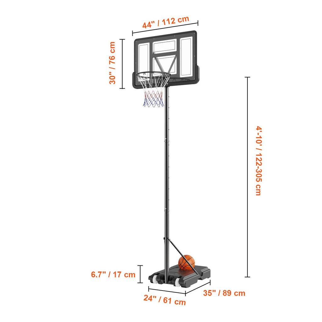 Portable Adjustable Basketball Hoop 1.35–3.05m-7