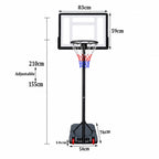 Portable Adjustable Basketball Hoop 1.55–2.10m-4