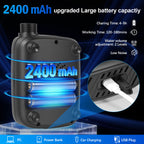 Portable Camping Shower 2400mAh Black-1