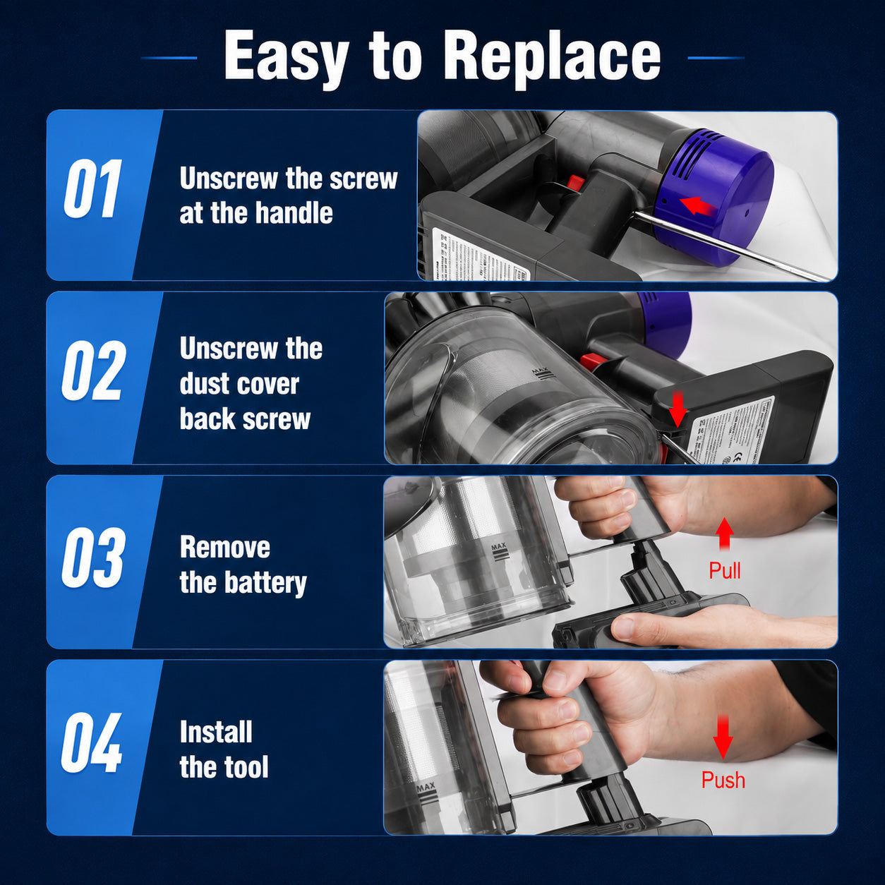 Replacement Battery 4000mAh for Dyson V8-8