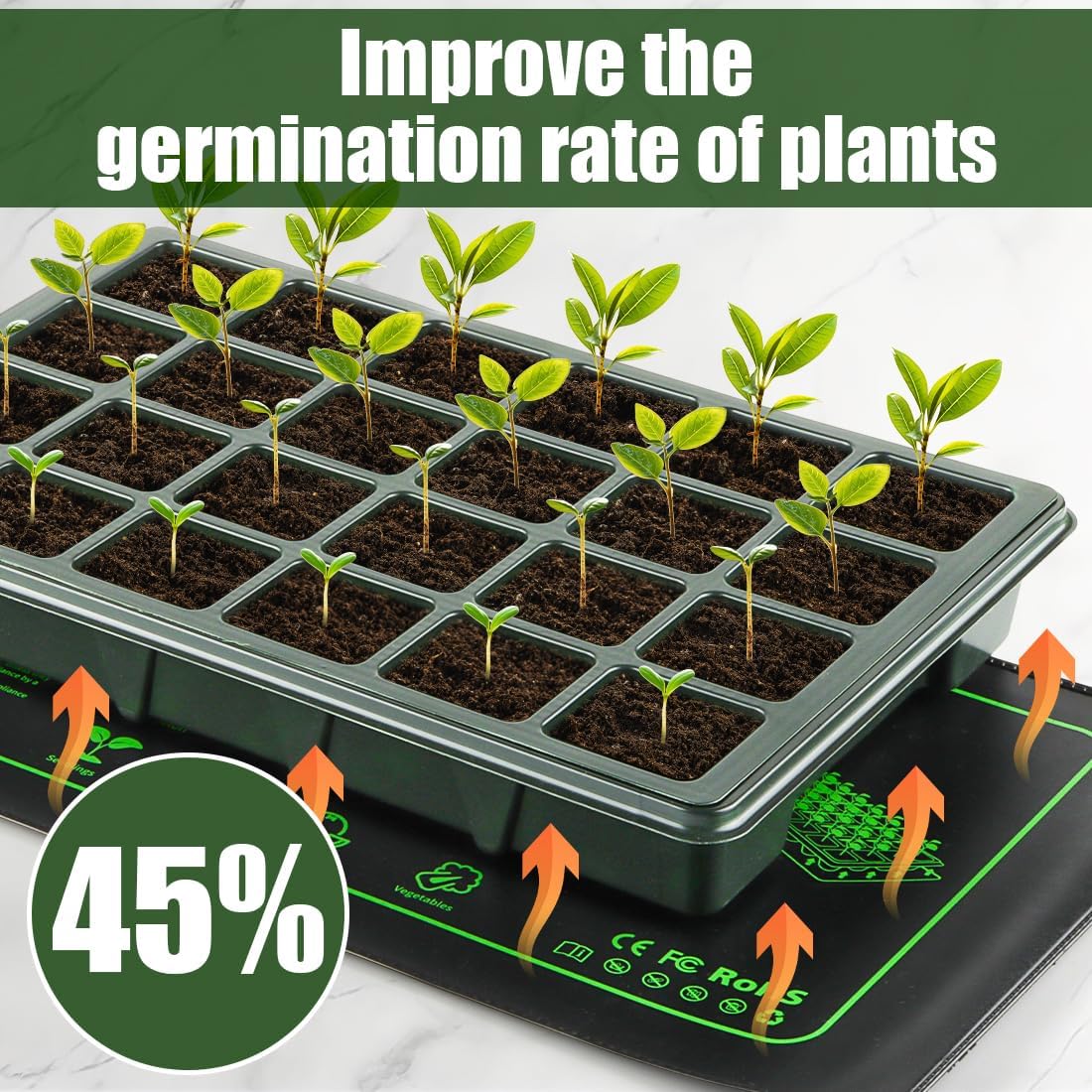 Seedling Heat Mat 25 × 53cm with Timer-6