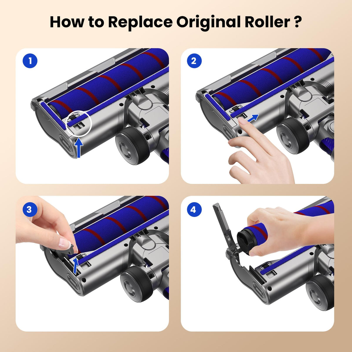 Soft Roller Brush Head for Dyson V7 V8 V10 V11 V15-7
