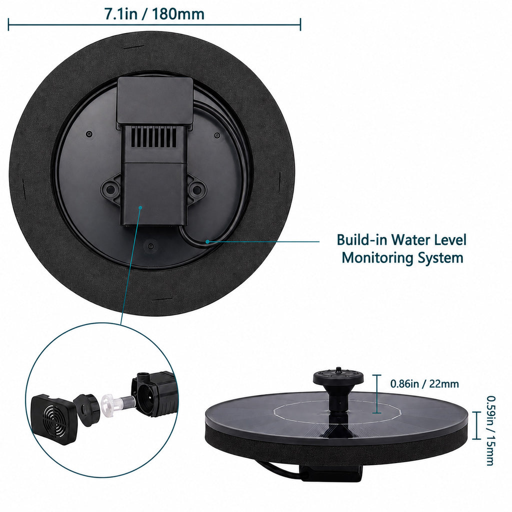 Solar Fountain 18cm-2
