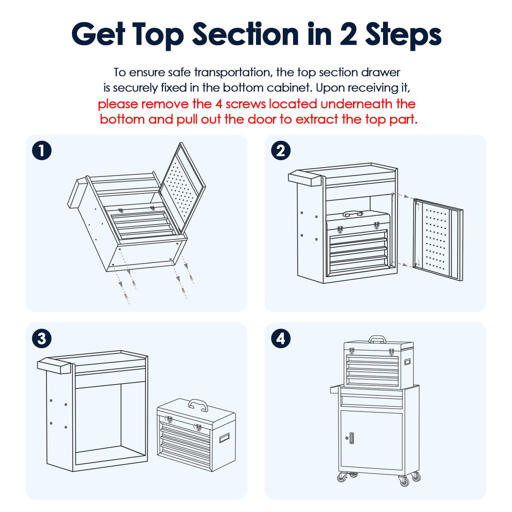 Tool Chest 5 Drawer with Cabinet-2