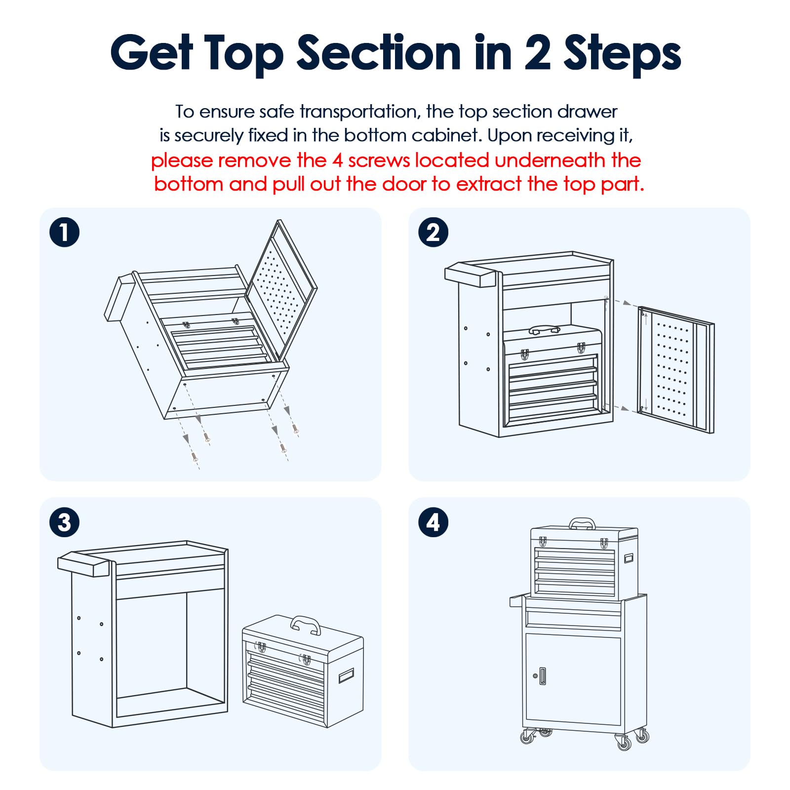 Tool Chest 5 Drawer with Cabinet-2
