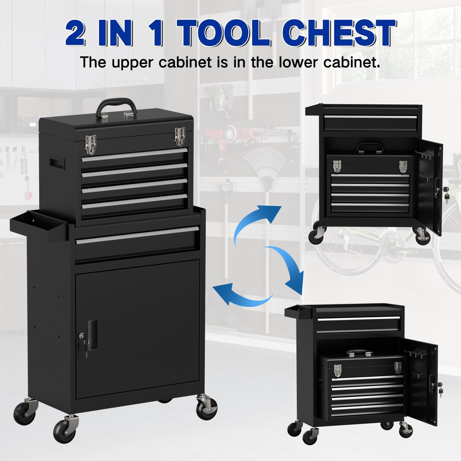 Tool Chest 5 Drawer with Cabinet-7