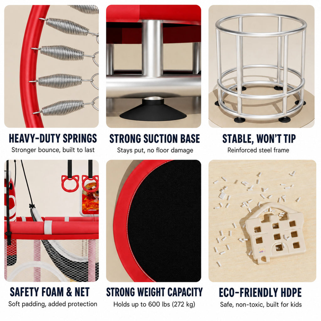 Trampoline 1.6m Red-1
