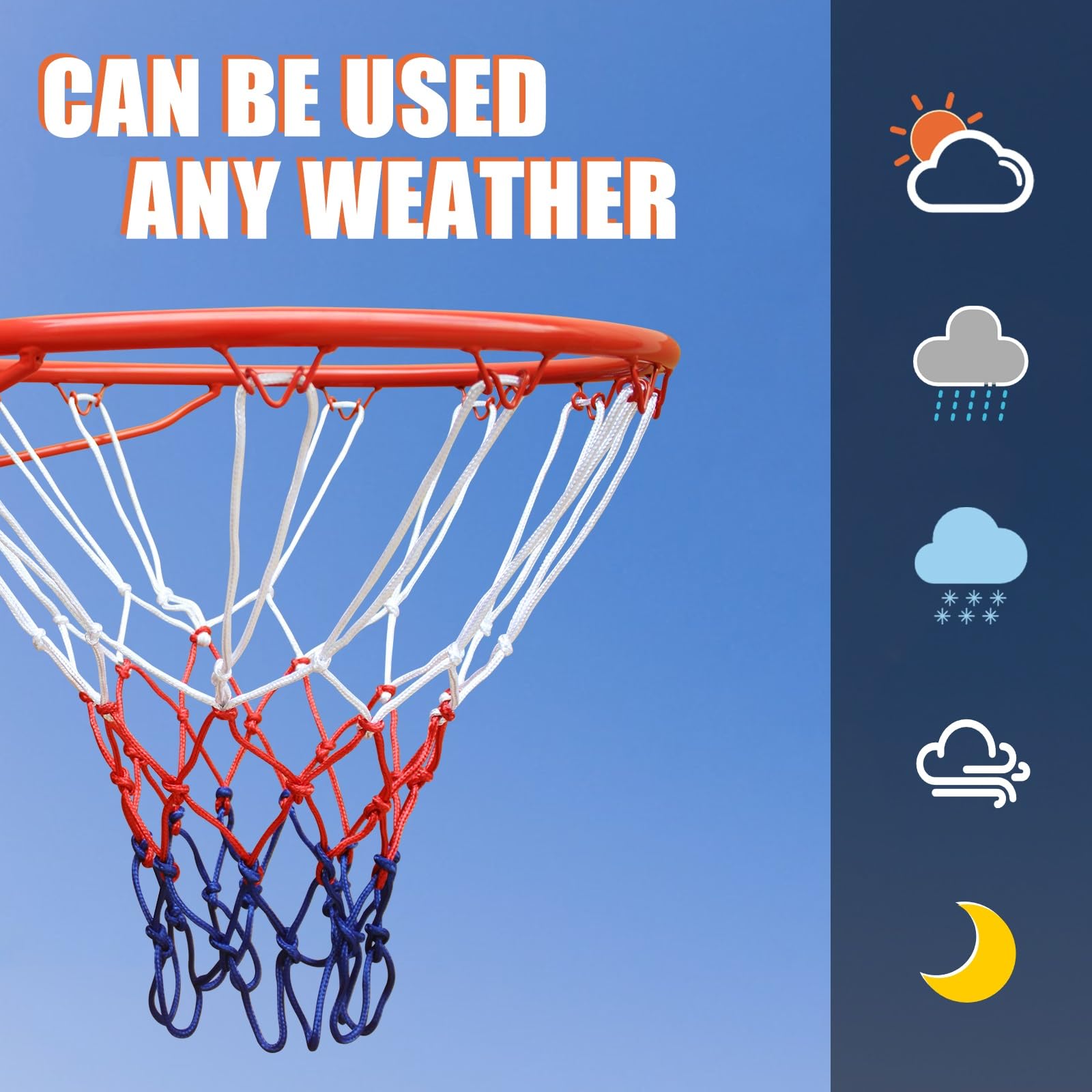 Wall-Mounted Basketball Hoop 35cm Orange-5