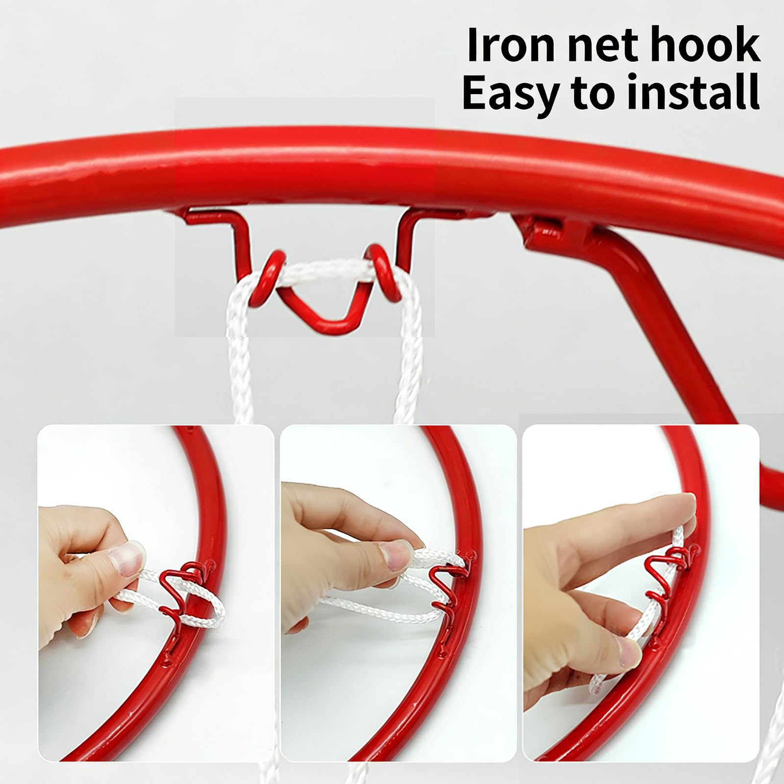 Wall-Mounted Basketball Hoop 35cm Orange-7