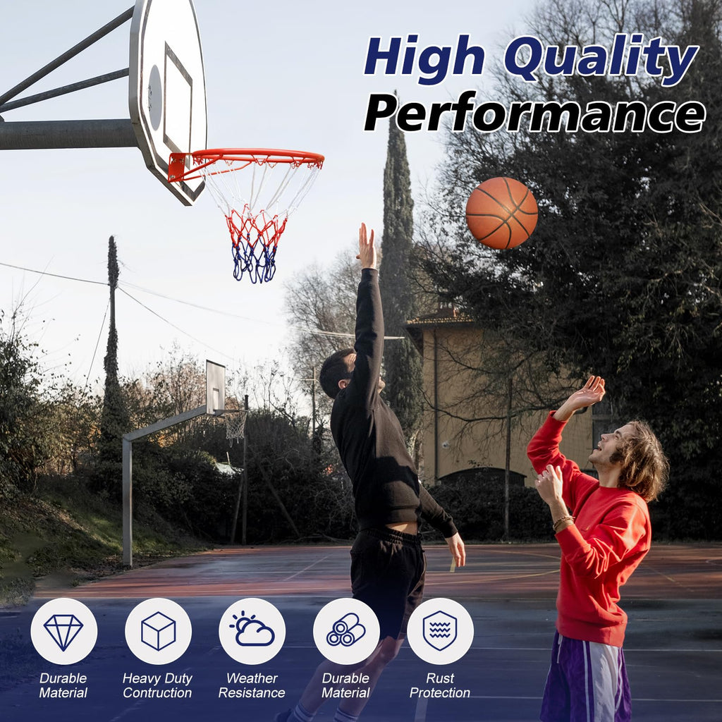 Wall-Mounted Basketball Rim 45cm Orange-8